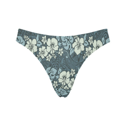 Flower Hawaiian Hibiscus Style Print Pattern Women's Thongs