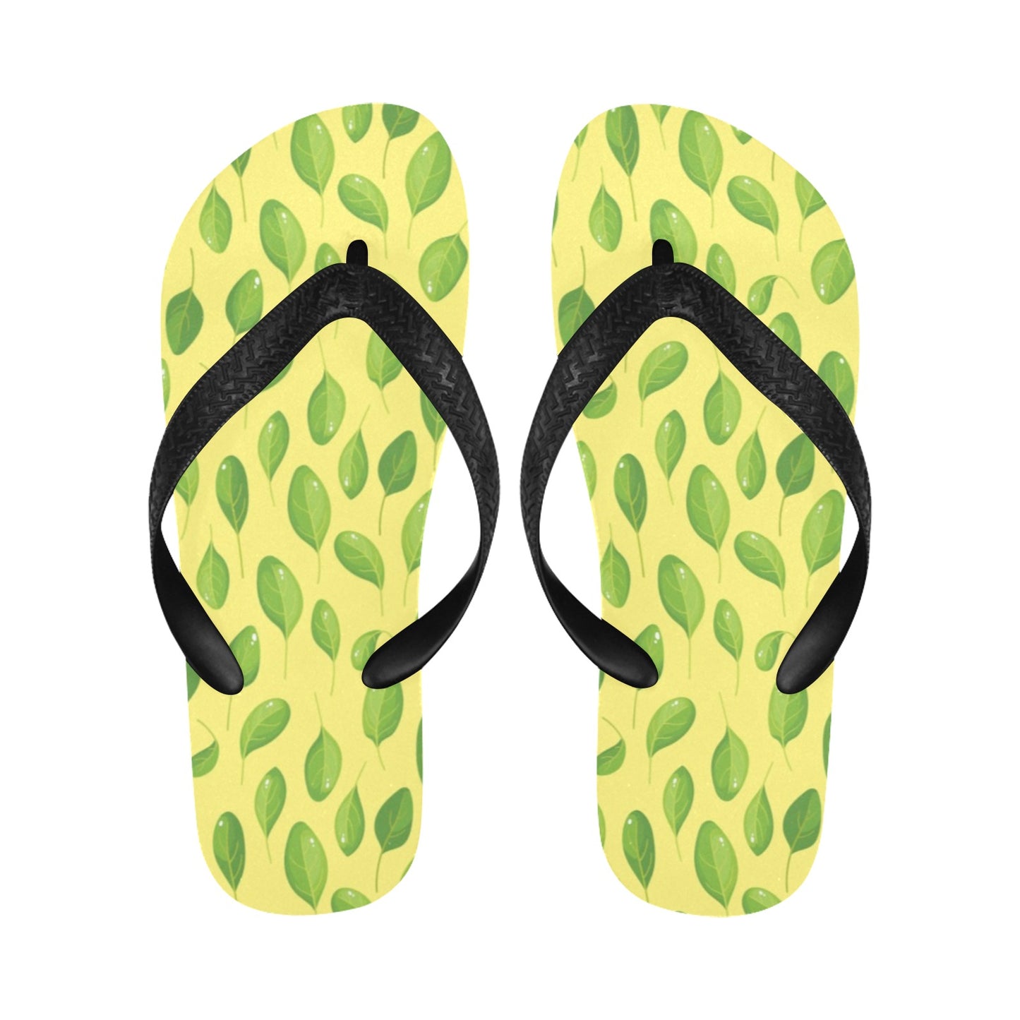 Spinach Print Design LKS302 Flip Flops