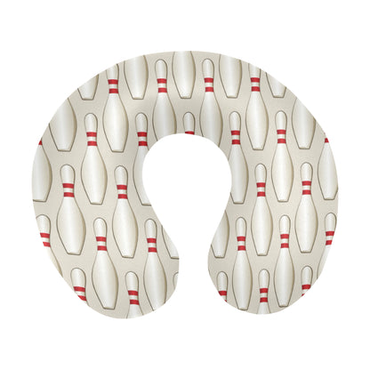 Bowling Pin Pattern Print Design 01 U-Shaped Travel Neck Pillow
