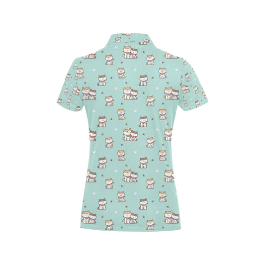 Shiba Inu Print Design LKS302 Women's Polo Shirt
