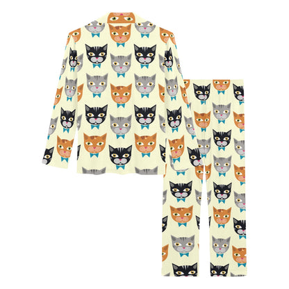 Cat Pattern Print Design 05 Women's Long Pajama Set