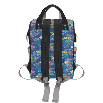 Flying Fish Pattern Print Design 01 Diaper Bag Backpack