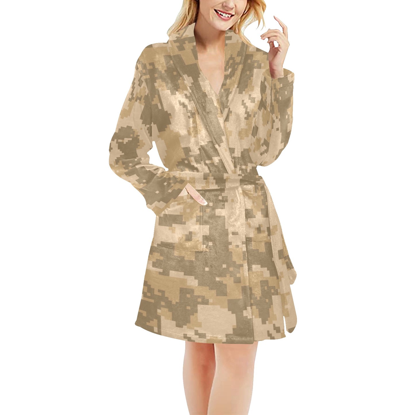 ACU Digital Desert Camouflage Women's Fleece Robe