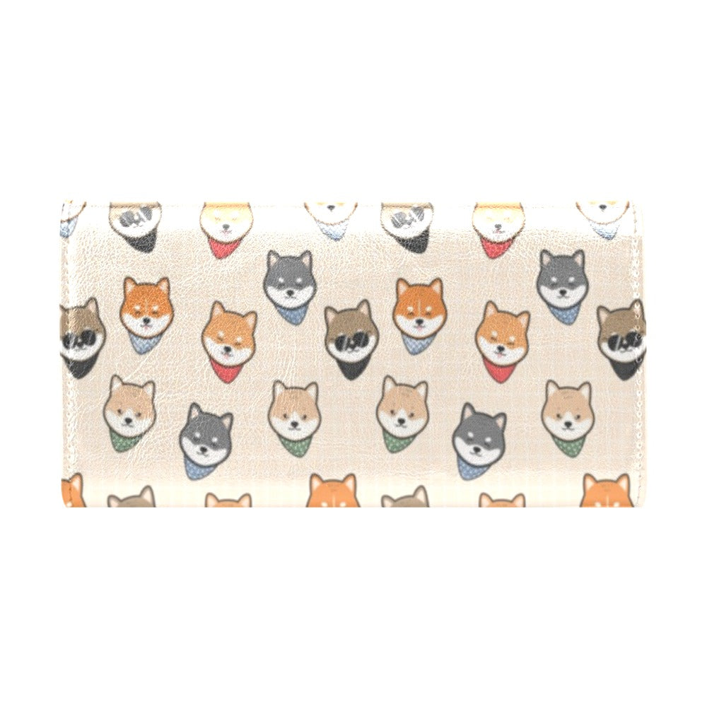 Shiba Inu Print Design LKS3010 Women's Trifold Wallet