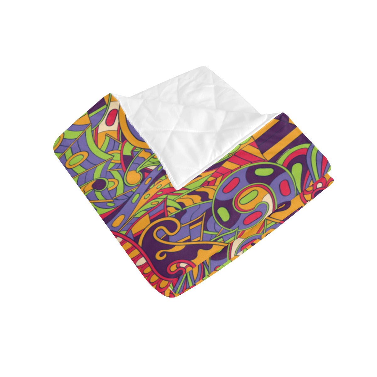 Funky Retro Pattern Print Design A04 Premium Quilt