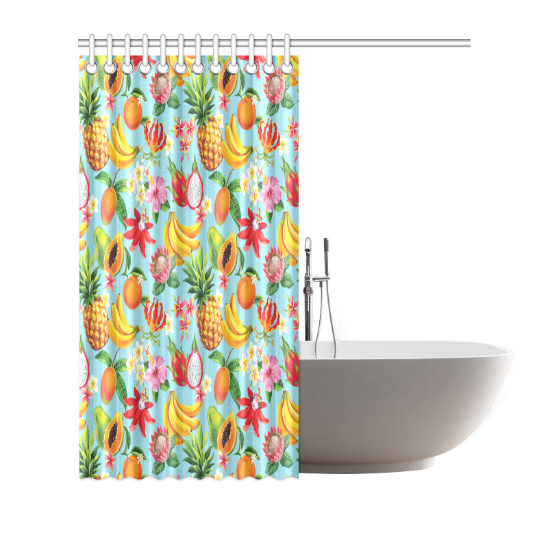 Tropical Fruits Pattern Print Design TF01 Shower Curtain
