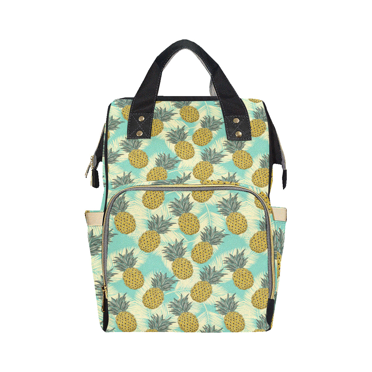 Pineapple Pattern Print Design PP03 Diaper Bag Backpack