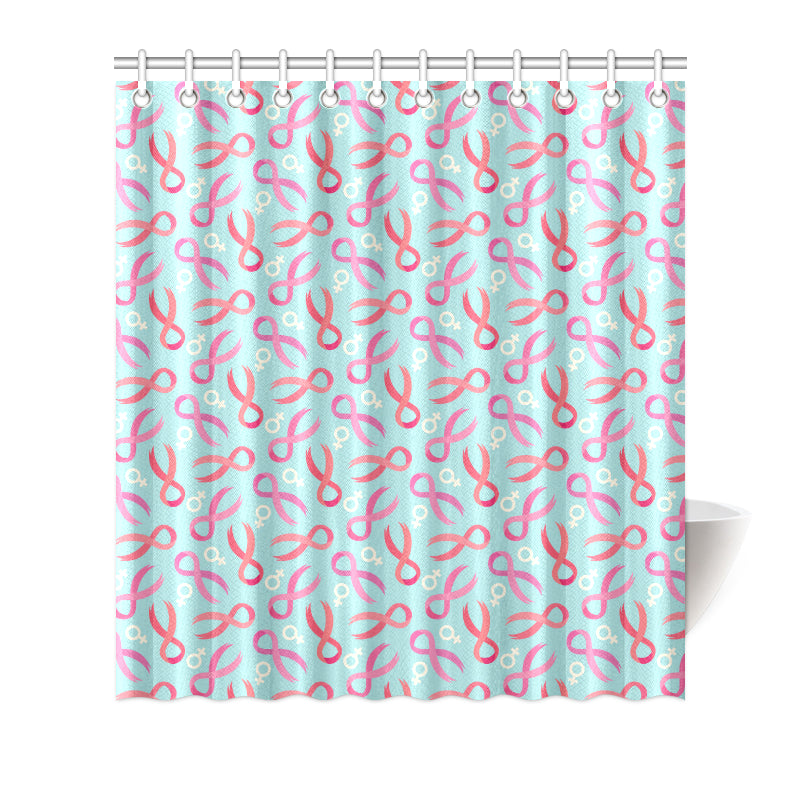 Breast cancer Pattern Print Design 03 Shower Curtain