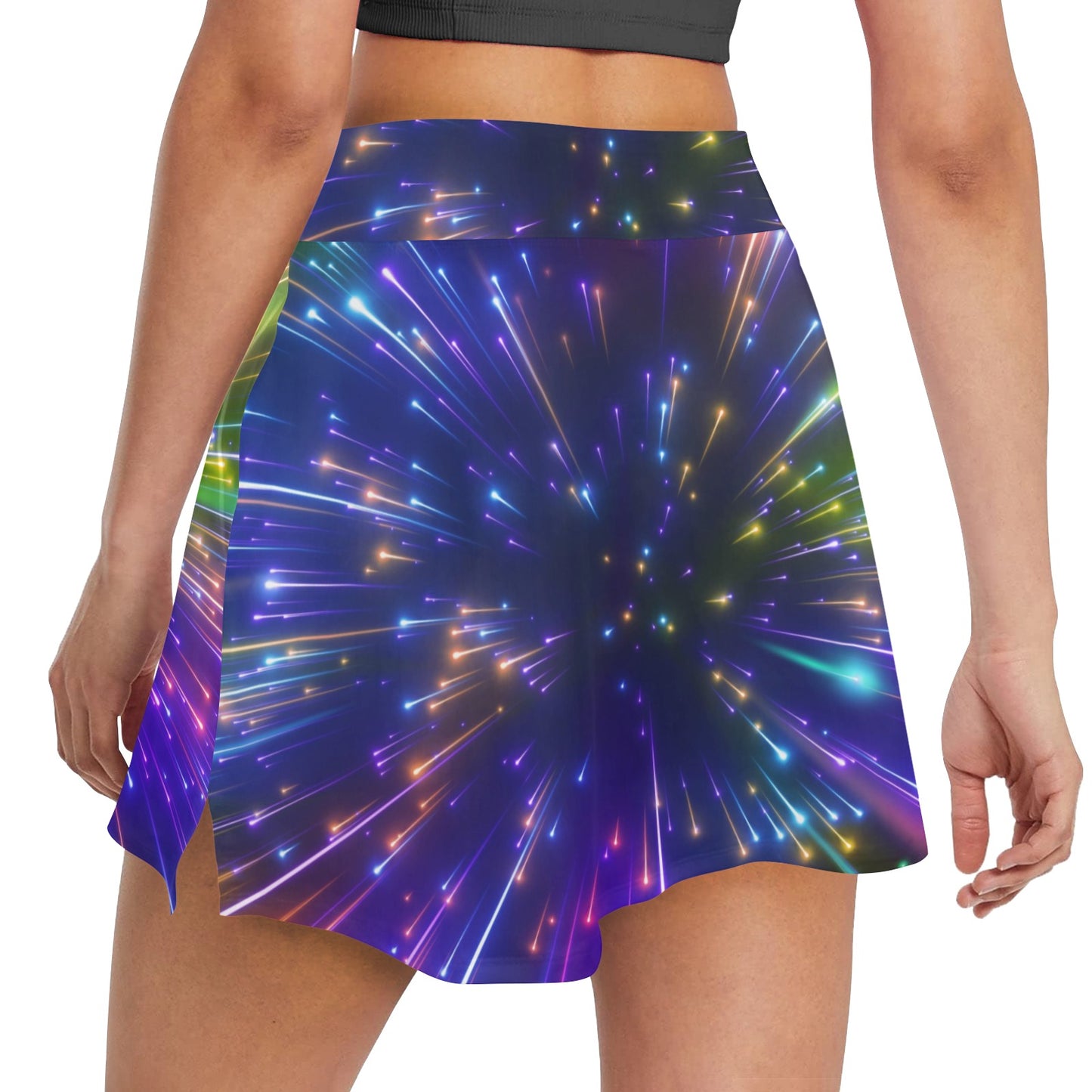 Celestial Rainbow Speed Light 17" Golf & Pickleball Skort with Pockets