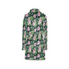 Hibiscus Tropical Print Design LKS309 Women's Fleece Robe