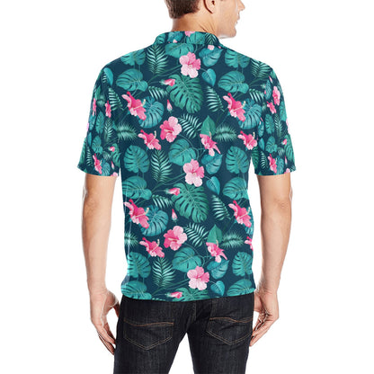 Summer Floral Print Design LKS301 Men Polo Shirt