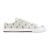 Shrimp Print Design LKS304 Women's White Low Top Shoes