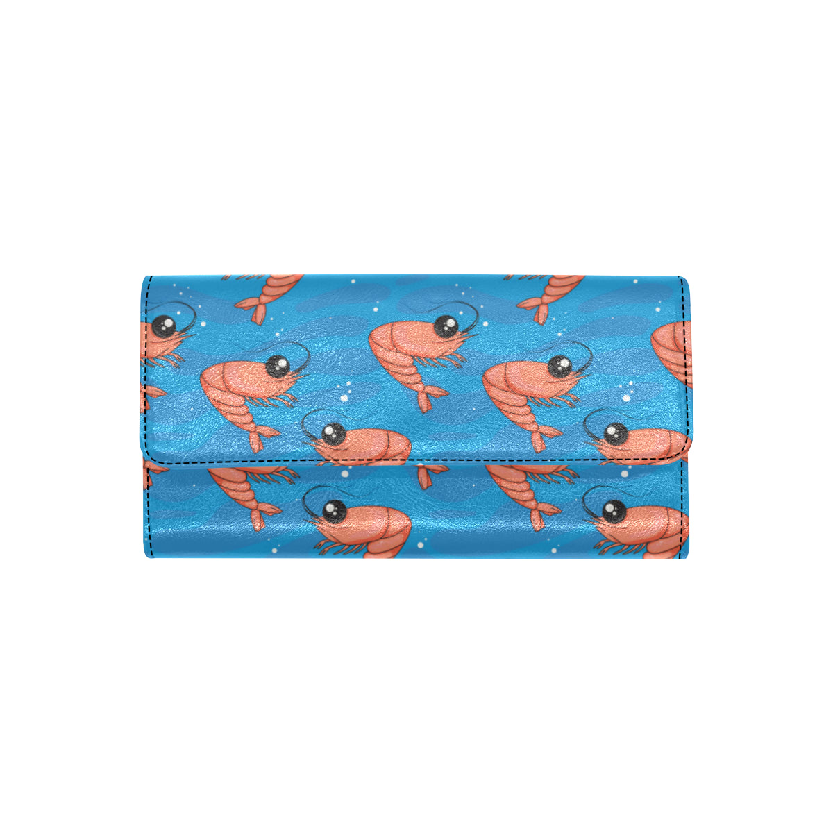 Prawn Cute Pattern Print Design 03 Women's Trifold Wallet