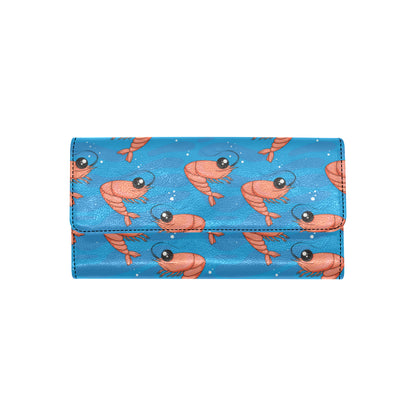 Prawn Cute Pattern Print Design 03 Women's Trifold Wallet