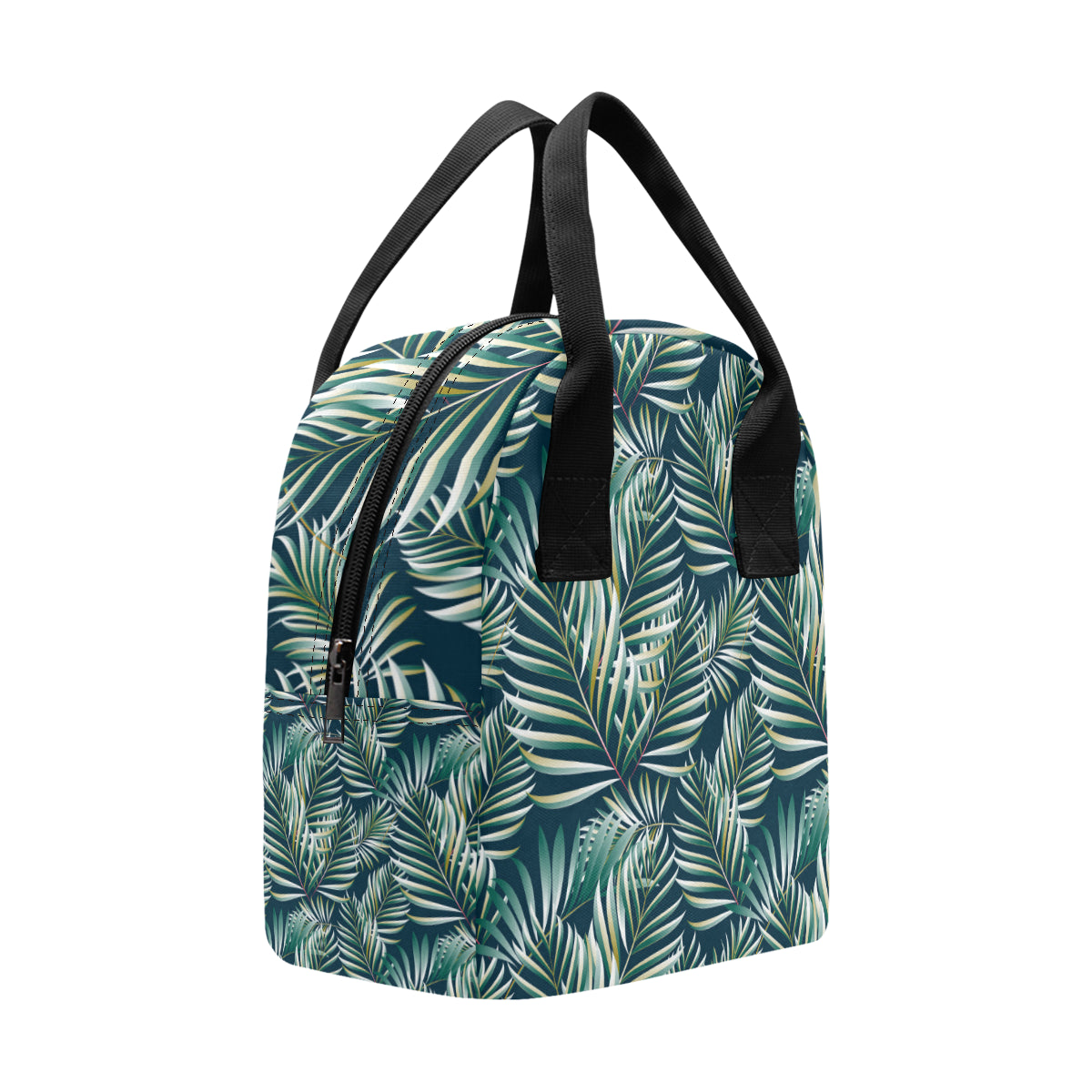 Sun Spot Tropical Palm Leaves hower Curtain Insulated Lunch Bag