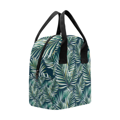 Sun Spot Tropical Palm Leaves hower Curtain Insulated Lunch Bag