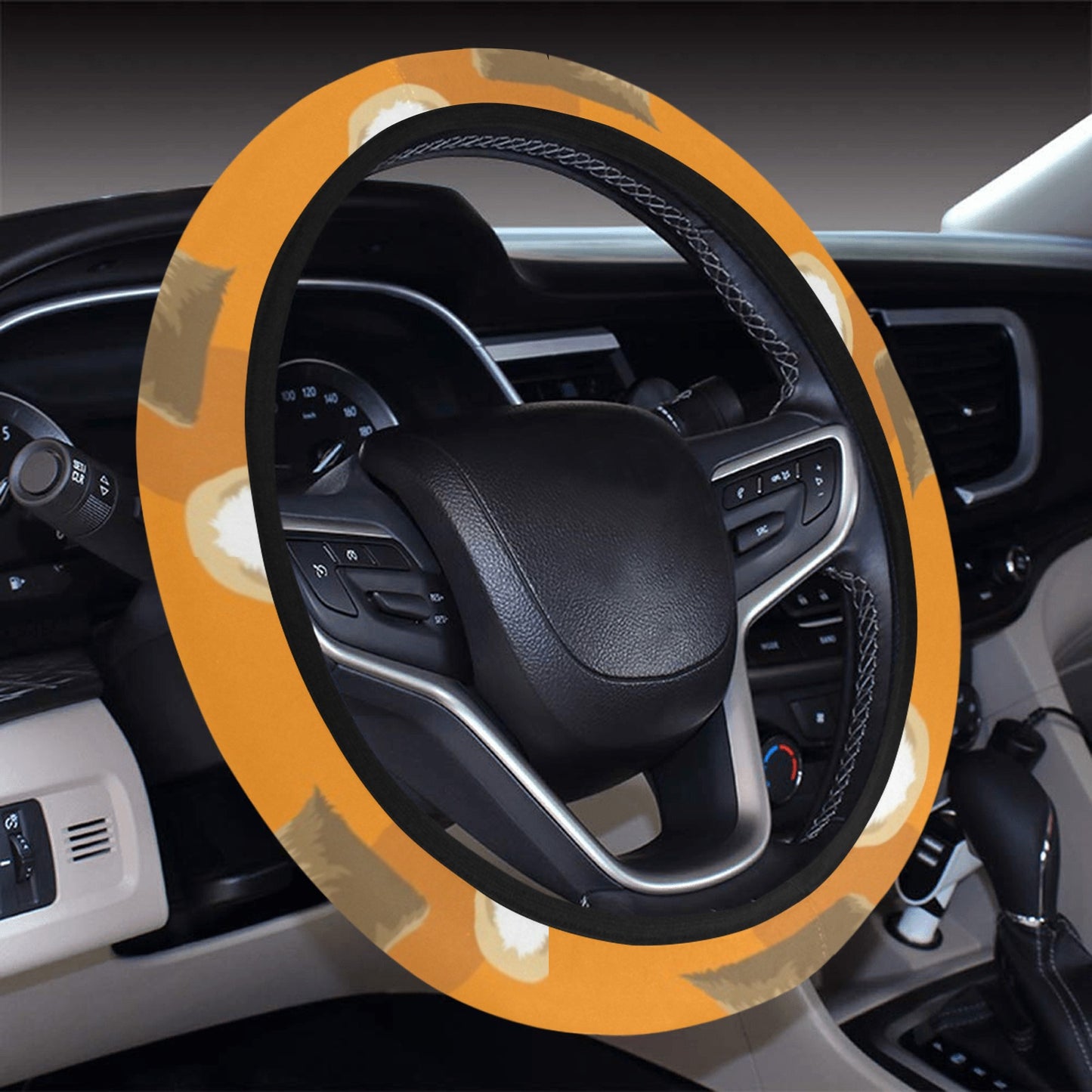 Guinea Pig Print Design LKS403 Steering Wheel Cover with Elastic Edge