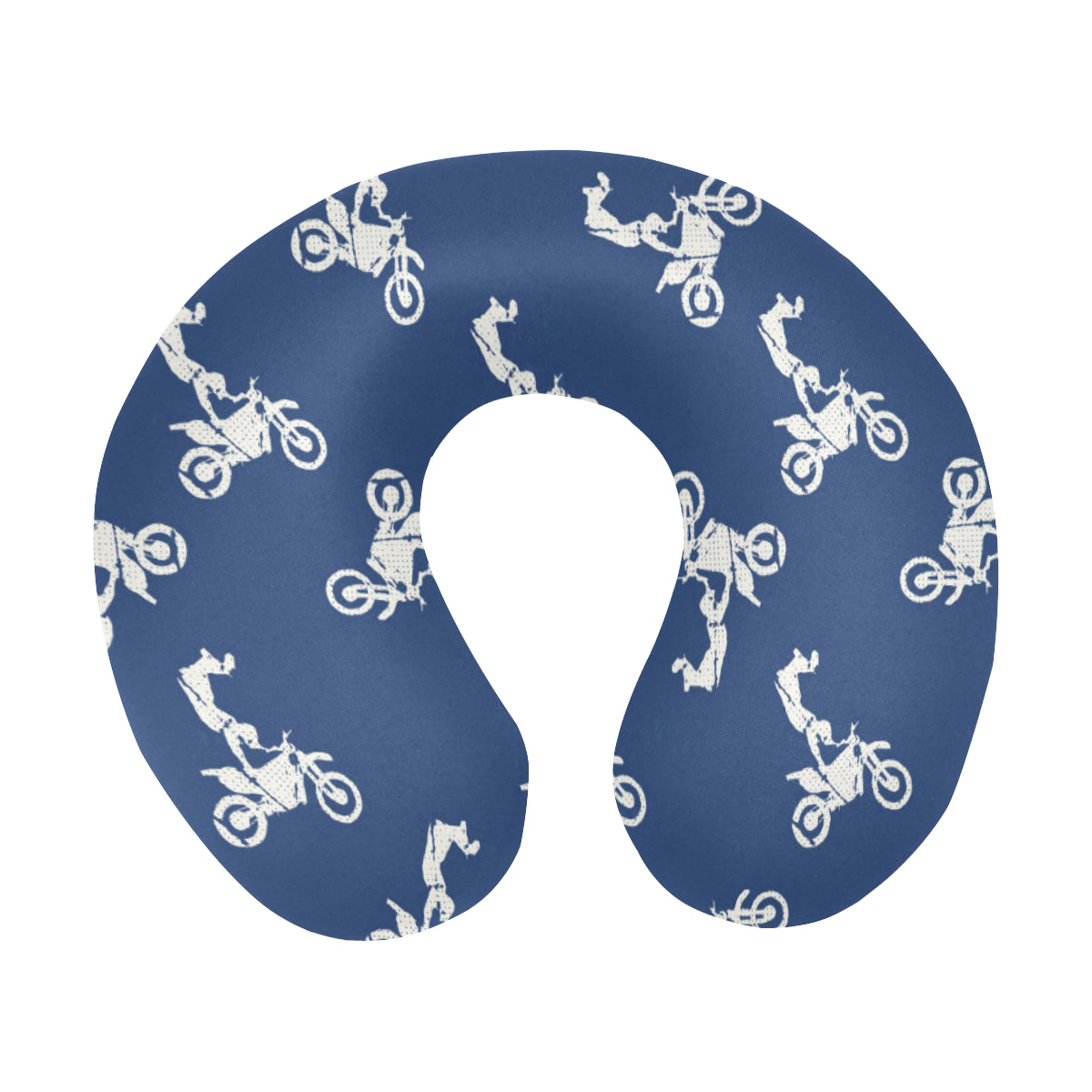 Motocross Pattern Print Design 01 U-Shaped Travel Neck Pillow