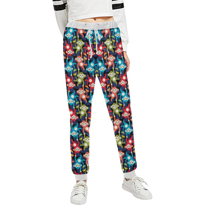 Monkey Colorful Design Themed Print Unisex Sweatpants