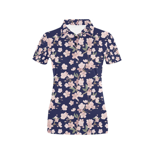 Sakura Print Design LKS301 Women's Polo Shirt