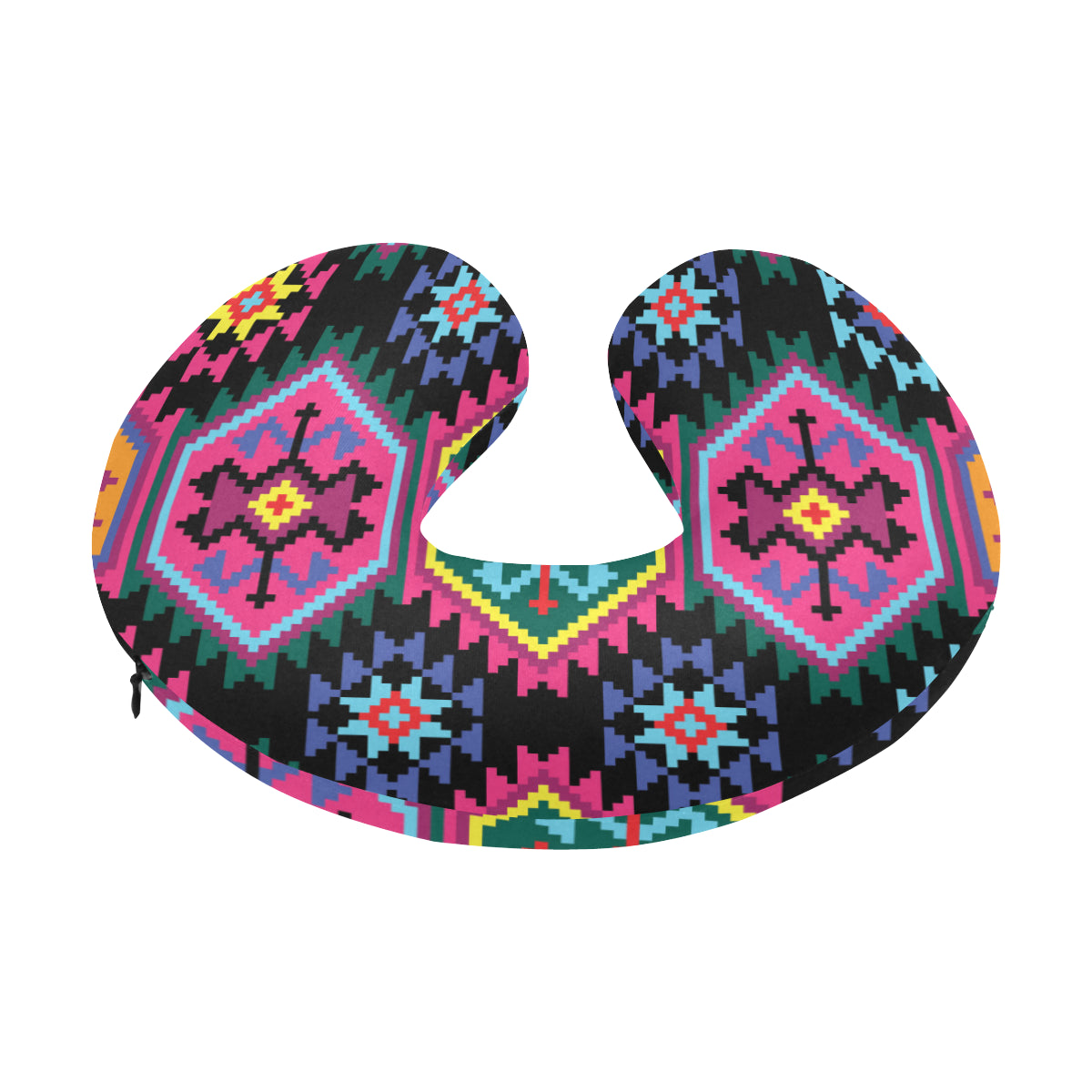 Mexican Pattern Print Design 02 U-Shaped Travel Neck Pillow