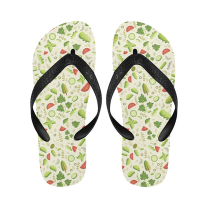 Salad Vegetable Print Design LKS302 Flip Flops