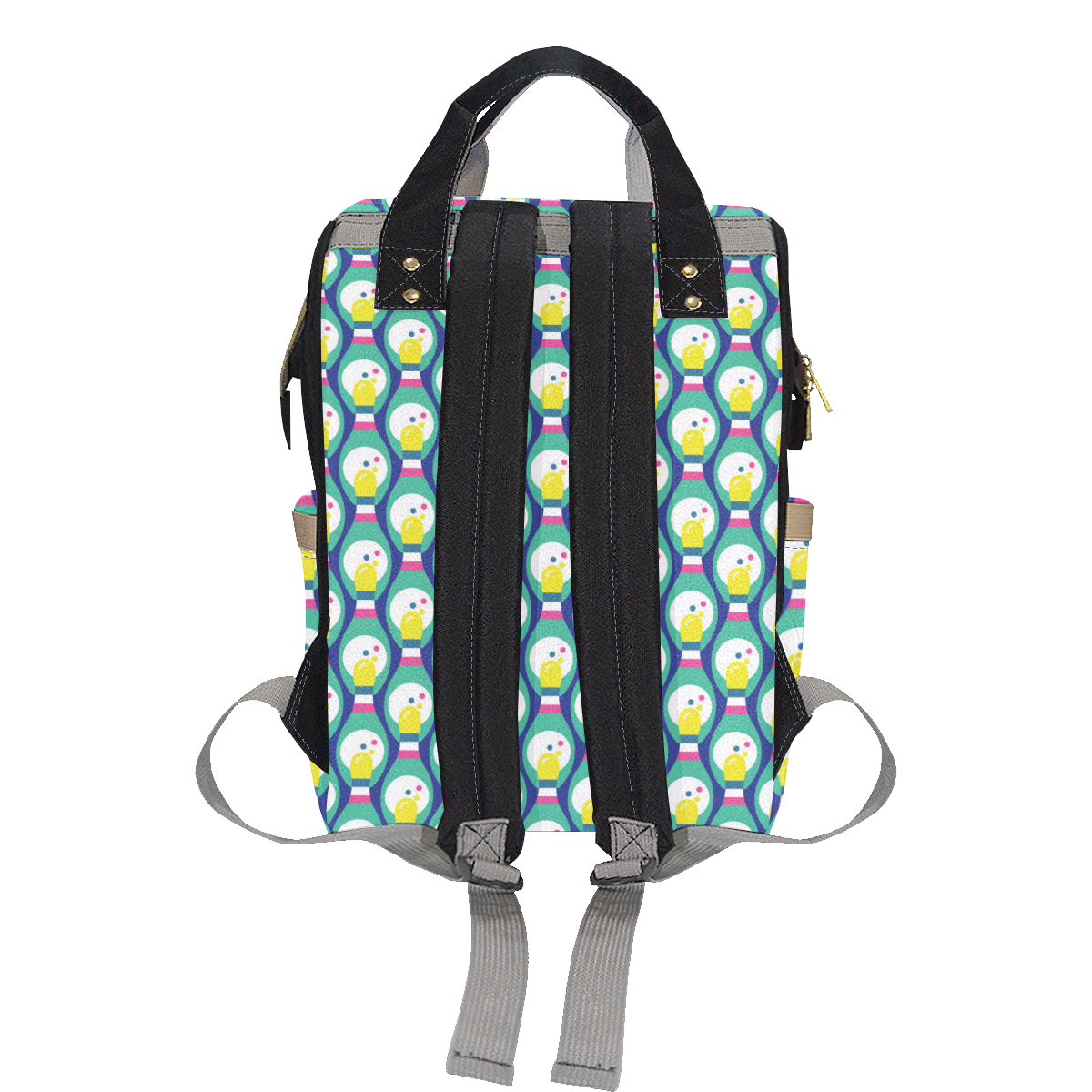 Bowling Pattern Print Design 04 Diaper Bag Backpack
