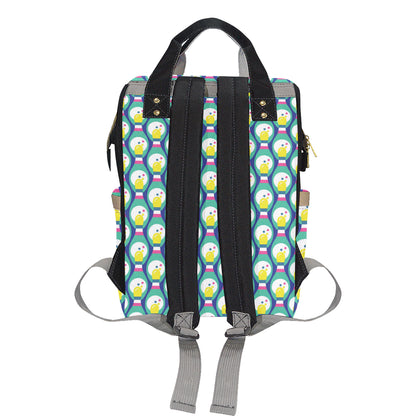 Bowling Pattern Print Design 04 Diaper Bag Backpack