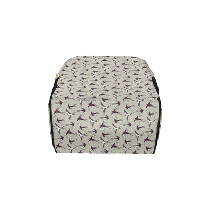 Swallow Bird Pattern Print Design 03 Diaper Bag Backpack