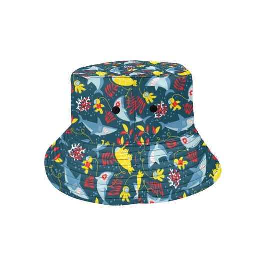 Scuba With Sharks Print Design LKS303 Unisex Bucket Hat