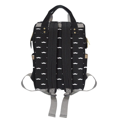 Mustache Pattern Print Design A04 Diaper Bag Backpack