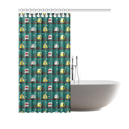 Camper Pattern Print Design 05 Shower Curtain