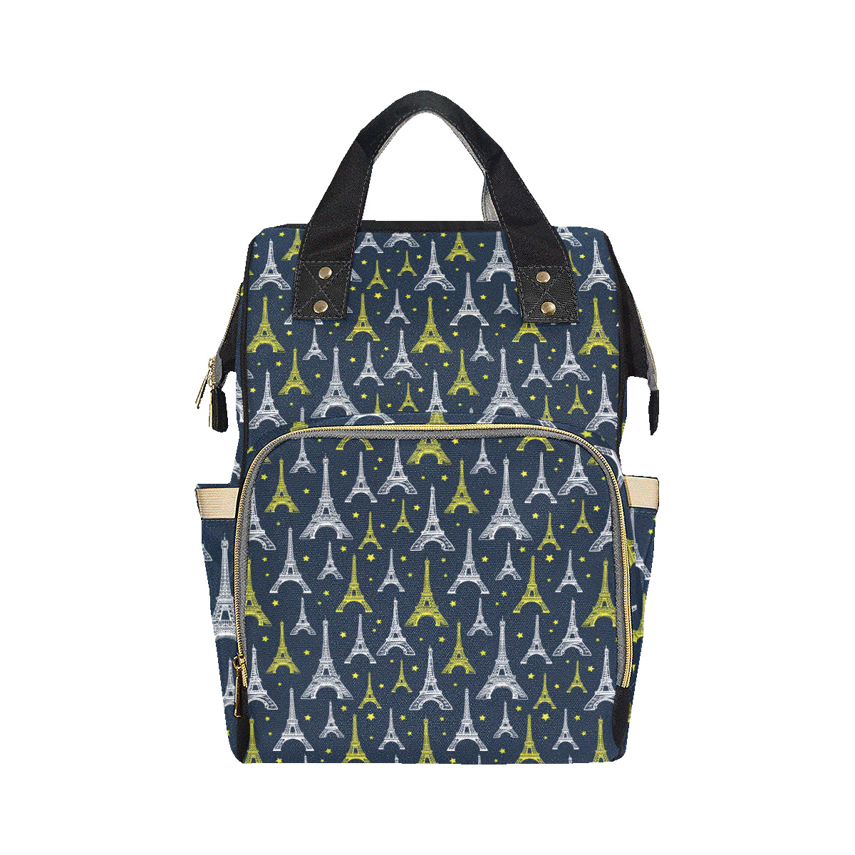 Eiffel Tower Star Print Diaper Bag Backpack