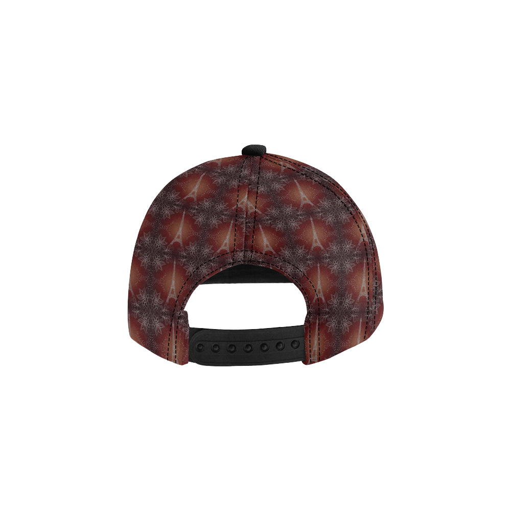 Eiffel Tower Drawing Print Snapback Cap