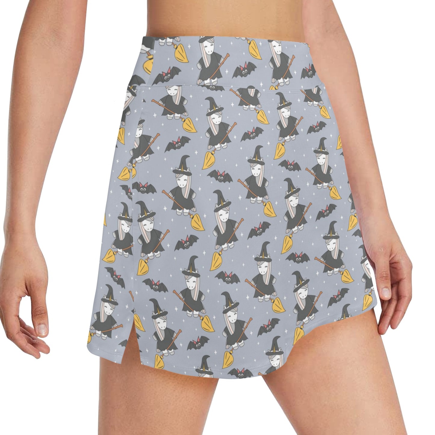 Witch Print Design LKS307 17" Golf & Pickleball Skort with Pockets