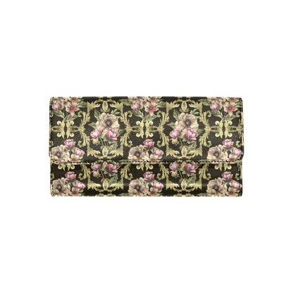 Baroque Pattern Print Design 02 Women's Trifold Wallet