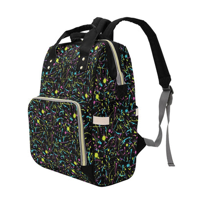 Splatter Multicolor Print Design LKS302 Diaper Bag Backpack