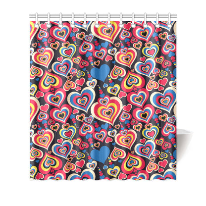 Heart Pattern Print Design HE08 Shower Curtain