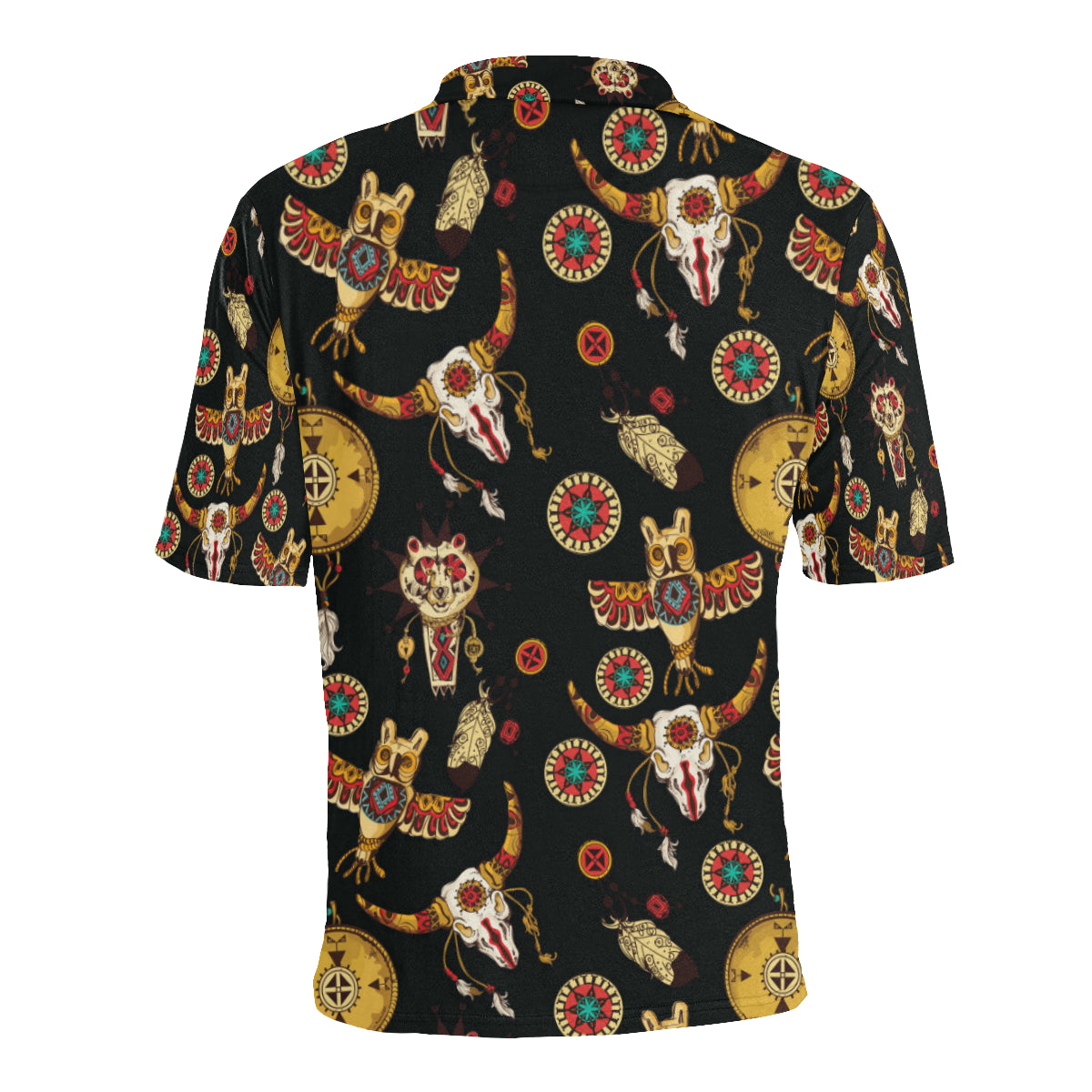 Native American Symbol Pattern Men Polo Shirt