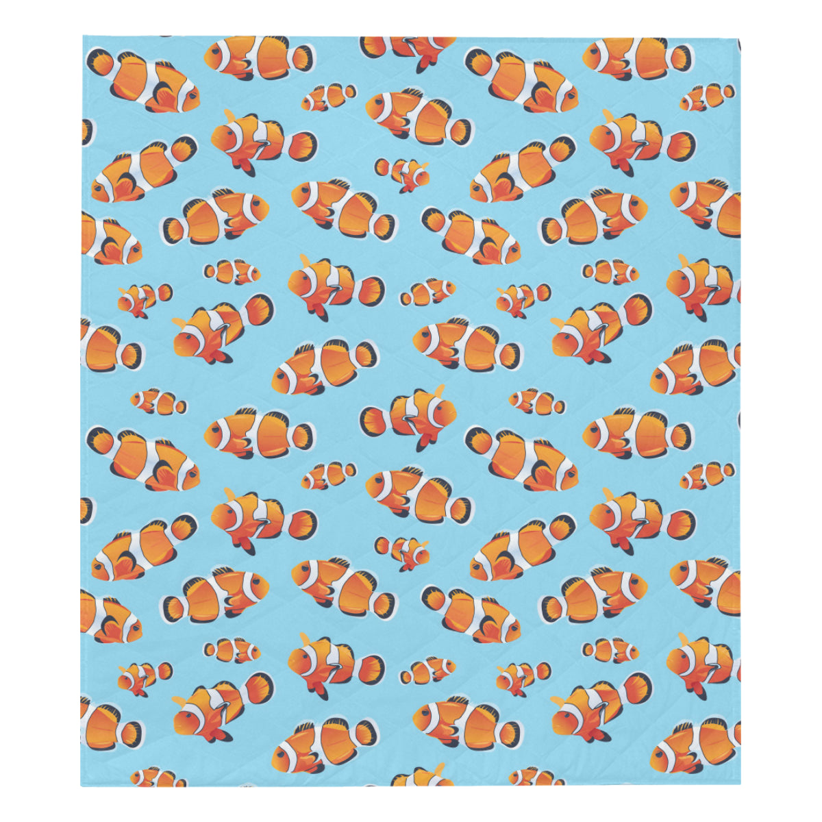 Clownfish Pattern Print Design 01 Premium Quilt