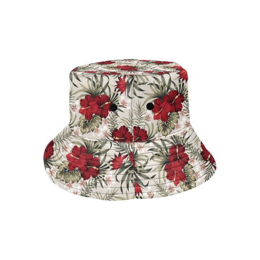 Hibiscus Print Design LKS3011 Unisex Bucket Hat