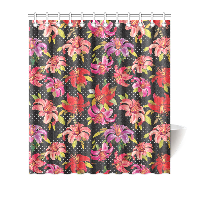 Lily Pattern Print Design LY012 Shower Curtain