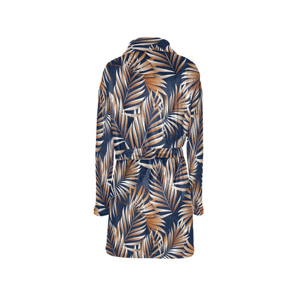 Tropical Flower Pattern Print Design TF07 Women's Fleece Robe