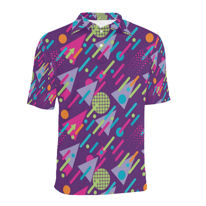 90s Pattern Print Design 4 Men Polo Shirt