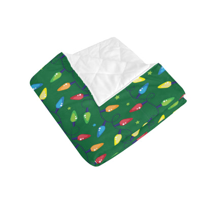 Christmas Light Pattern Print Design 02 Premium Quilt