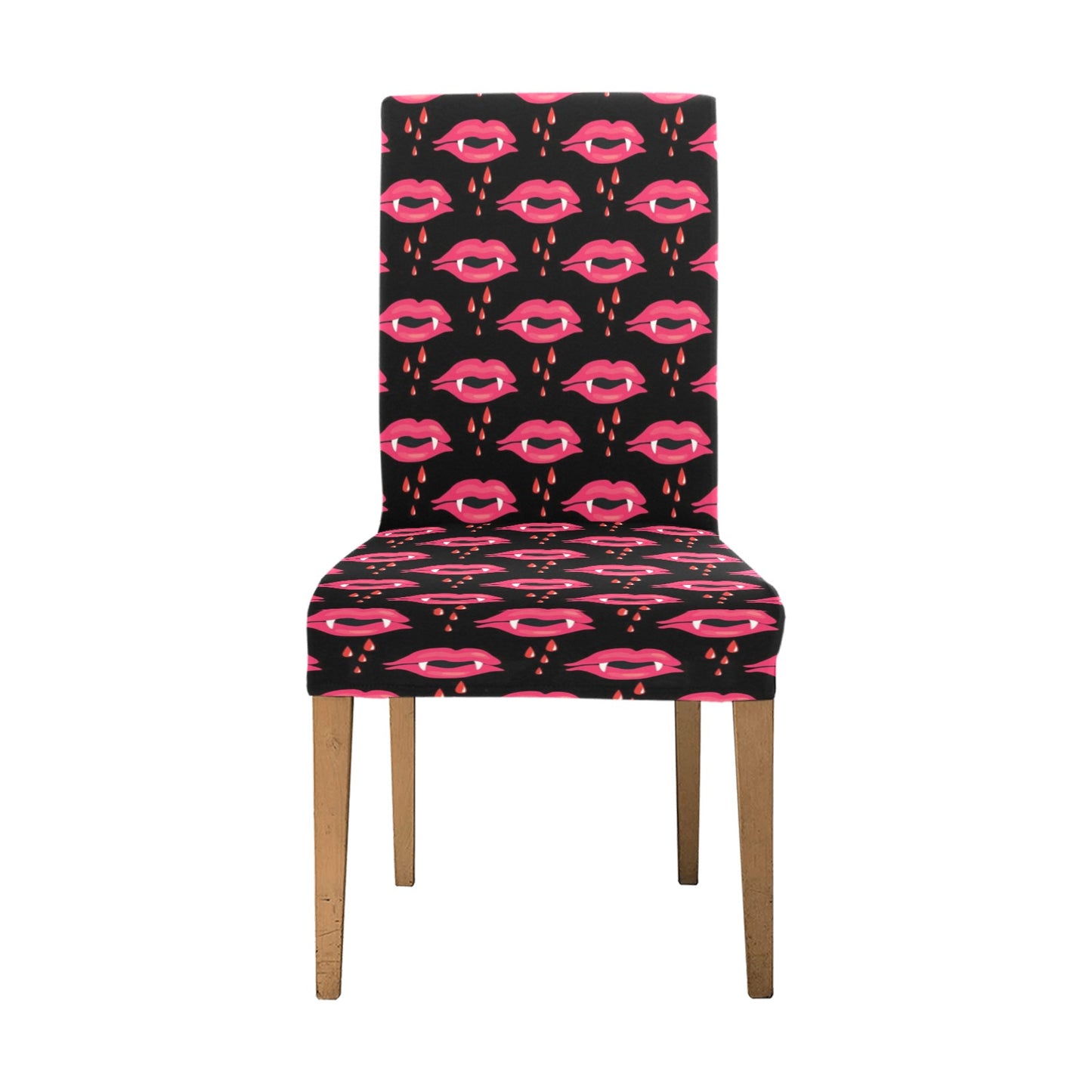 Vampire Lips Print Design LKS303 Dining Chair Slipcover