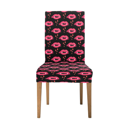 Vampire Lips Print Design LKS303 Dining Chair Slipcover
