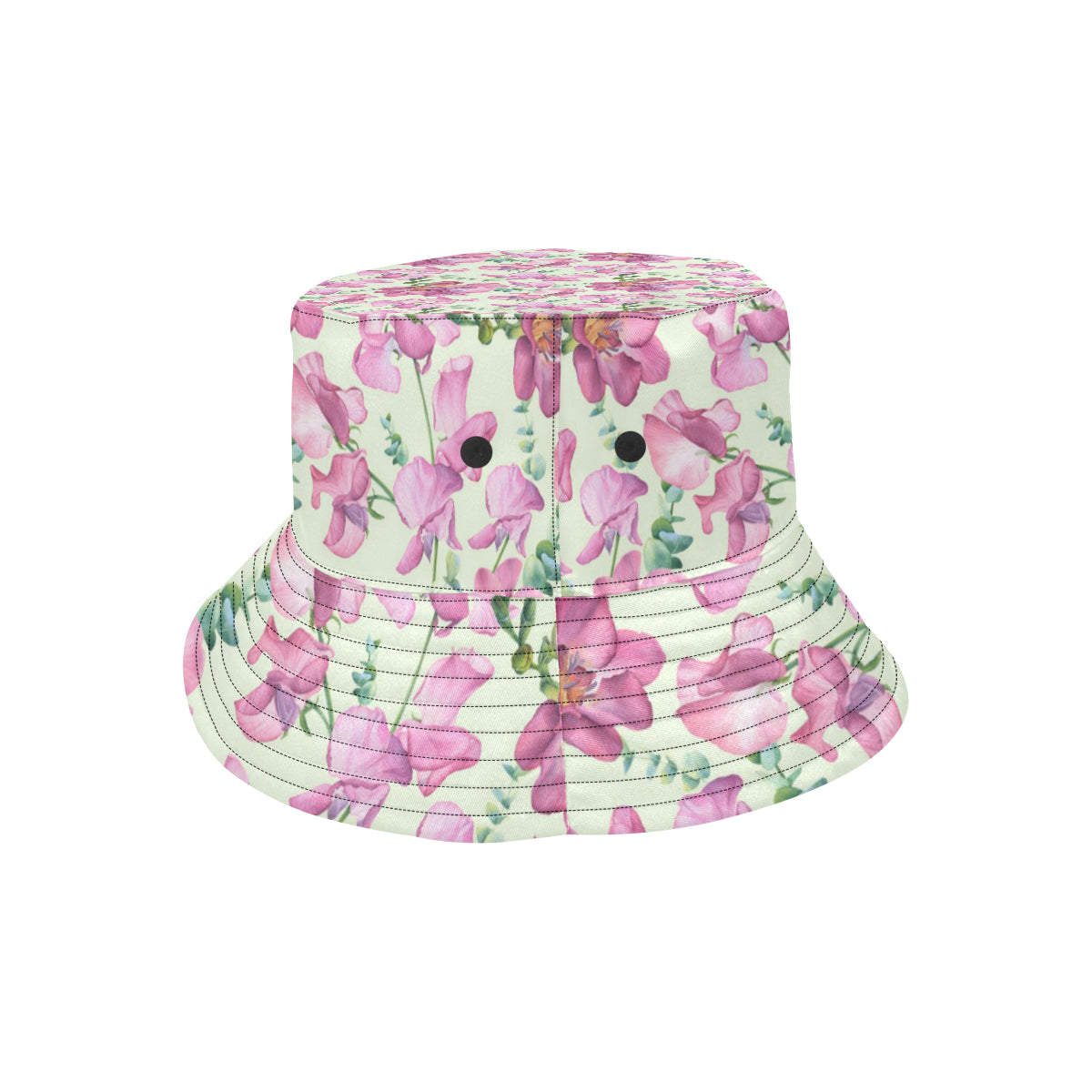 Peony Pattern Print Design PE011 Unisex Bucket Hat