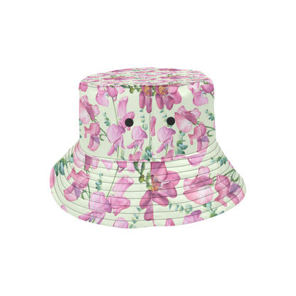 Peony Pattern Print Design PE011 Unisex Bucket Hat