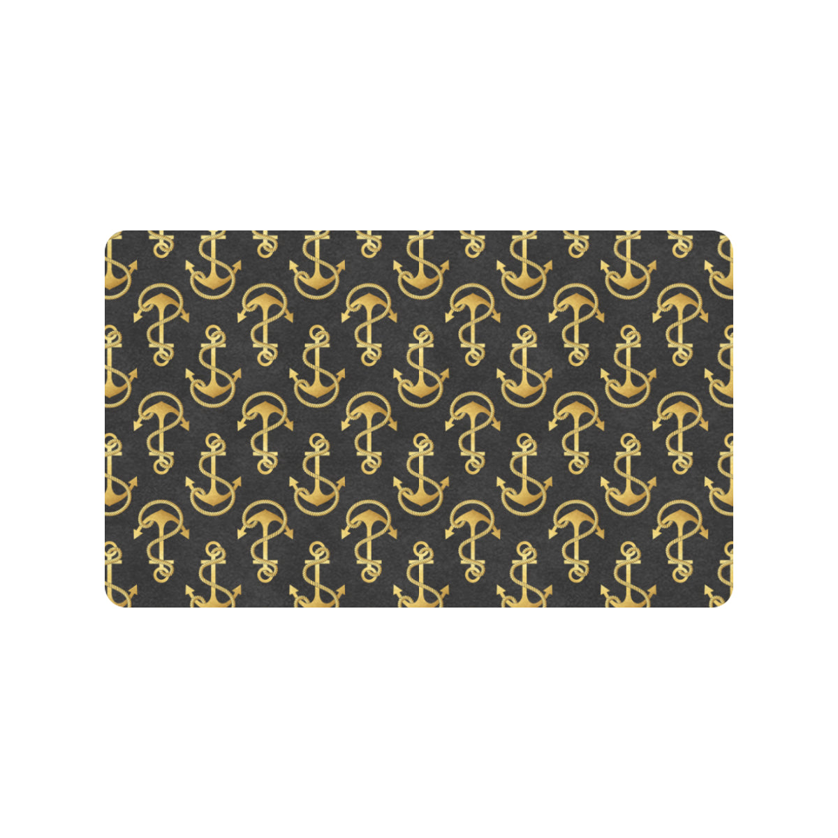 Anchor Gold Pattern Rubber Doormat